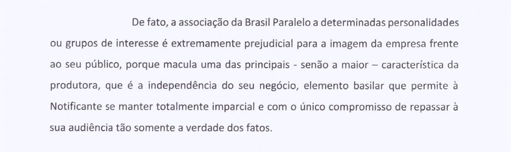 Trecho da página 6 da notificação a Flávio Henrique Calheiros Casimiro.